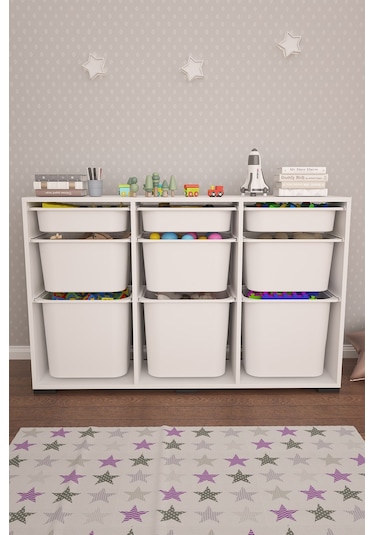 Bofi Ultra 3+3+3 Sepetli Çok Amaçlı Mutfak Kiler Dolabı Beyaz