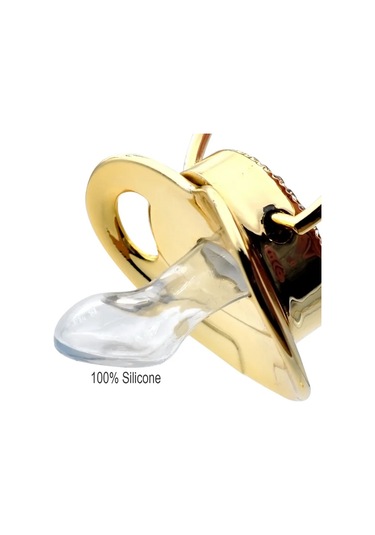 Altın Emzik Boncuk Bling Rhinestone Emzik Klipsi Prenses Bling Bpa  Sil Smt090-s Smt090-s