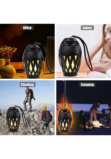 Ximistore9 "taşınabilir Bluetooth Hoparlör: Led Alev Işığı, Asma İpi Ve Güçlü Bass İle Parti Ve Seyahatler İçin"