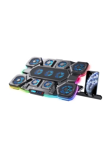 Eagle Vortex K11 Rgb 11 Fanlı 10 Rgb Modlu 9-17.3'' Notebook Soğutucu Stand Laptop Soğutucu