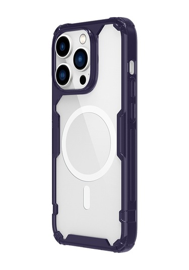 Nillkin İphone Uyumlu 14 Pro Max Magsafe Özellikli Nature Tpu Pro Kapak Derin Mor