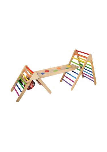Woodnjoy Ahşap Merdiven Setimiz 3lü Set Renkli