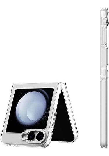 Galaxy Z Flip 6 Uyumlu Kılıf Magsafe Şarj Özellikli Şeffaf Youngkit Crystal Shield Seri Kapak Şeffaf