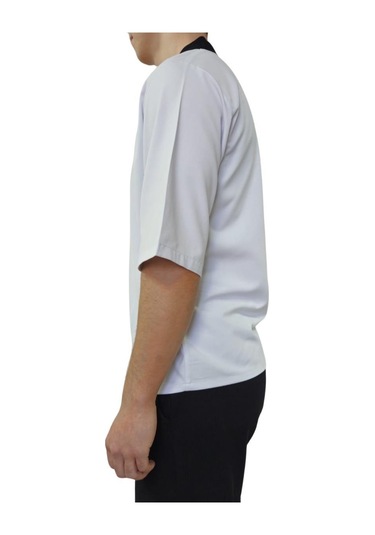 Formteks Sushi Şef Kimono Ceketi Beyaz Siyah Kırmızı