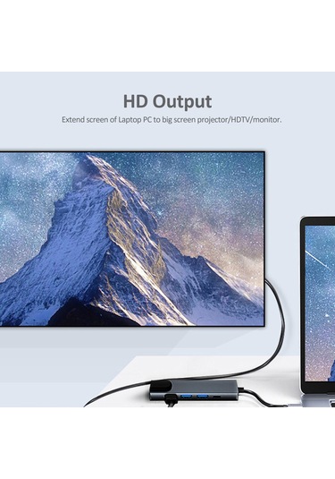 Singree 5'li Usb C Hub: 4k Hdmı, Rj45 Ethernet, Usb 3.0, Pd Şarj Portlu - Macbook Ve Diğer Type-c Cihazlar İçin