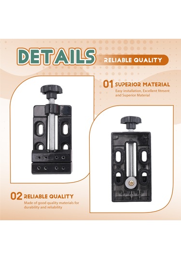 Xurunkeji Küçük Mengene Mini Düz Kelepçe Masa Çenesi Kendin Yap El Aletleri 13,5x6,5x3,6 Cm