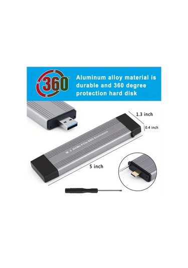 Boatshop1 2tb Nvme M2 Ssd Kılıfı Usb 31 Type C Alüminyum Kabuk Pcıe Ssd Kutusu Nvme Sata Ngff Uyumlu