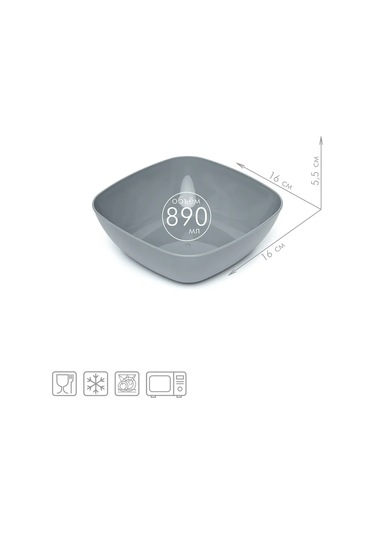 Al' Ternatıva Çorba Ve Yemek Tabakları Seti, Plastik, 6+6 Adet 199454267 Gri