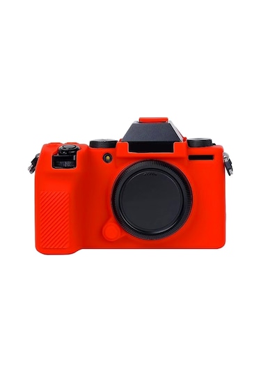 Fujıfılm X-s10 İçin Yumuşak Silikon Koruyucu Kılıf Kırmızı Diğer