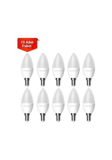 Panasonic 4,9w Led Ampul E14 Duylu Sarı Işık 10 Lu Paket