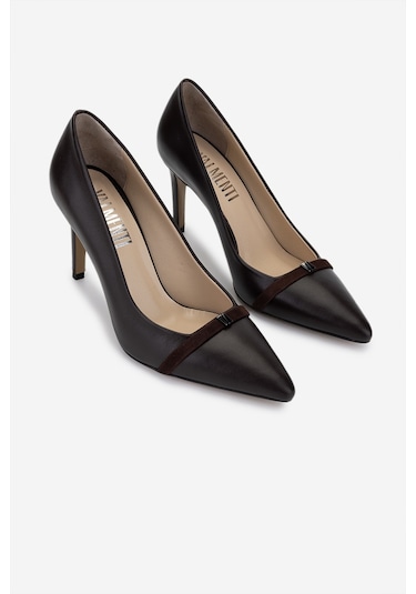 Valmenti Kadın Hakiki Deri Kahverengi Topuklu Ayakkabı 1027 252 Bn Ayk Y25 Acı Kahve Dr Kahverengi