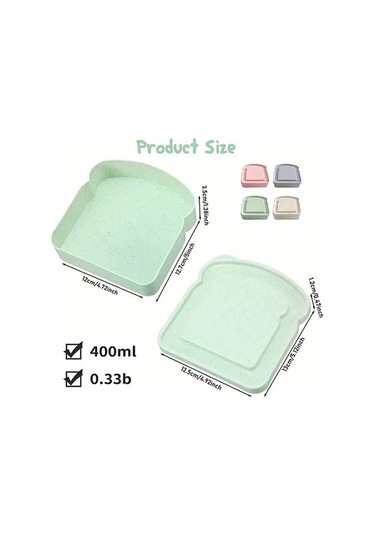 Pazly Tost Şeklinde Sandviç Mekan Mavi Kabı İçin Gıda Dış Depolama Bir 1/4 Mk Mavi