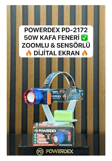 Powerdex Kafa Lambası 50w Dijital Göstergeli 3000 Lümen Sensörlü