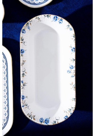 Persea 6 Kişilik 31 Parça Kahvaltı Takımı Beyaz - Mavi