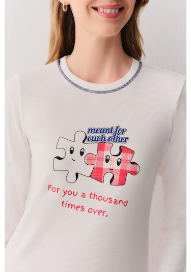 Suwen Friends Pijama Takımı Sh262346601114 Kırmızı