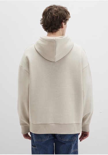 Mavi - Mavi Logo Baskılı Kapüşonlu Bej Sweatshirt 067149-70004 Bej