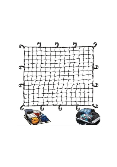 Araç Bagaj Filesi Çok Amaçlı Kullanım Ağ Model Elastik 80x120 Cm