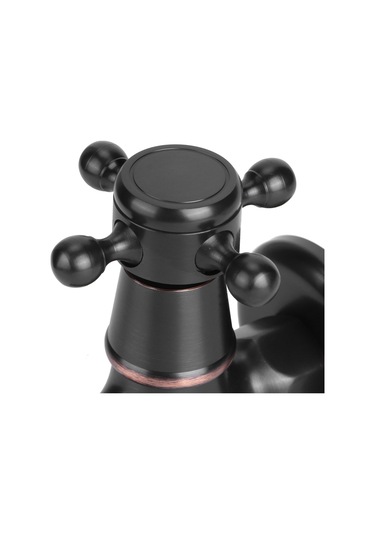 Hangfox Amerikan Retro Stili Siyah Tam Bakır Mop Havuzu Kraanı - Hızlı Açılış, Basınçlı Su Akışı, Seramik Valf, Dayanıklı Ve Pratik