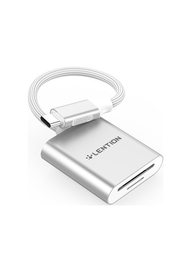 Lention SD / Micro Çift SD Kart Eşzamanlı Okuyucu Adaptörü  - Gümüş