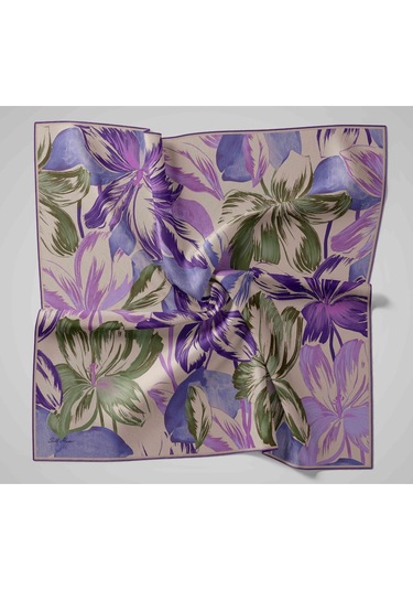 Silk Home Twill İpek Eşarp 11480-71 Taş, Pembe, Mor, Yeşil, Koyu Yeşil