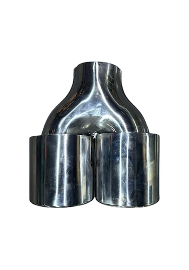 Krom 2 Li Elips Model 90mm Egzoz Ucu
