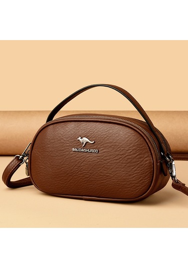 Şık Yuvarlak Küçük Çanta Kadın Yeni Omuz Çantası Düz Renk Eğlence Büyük Kapasiteli Cep Telefonu Çantası Kadın Çantaları Kırmızı Ana Resim Rengi Diğer