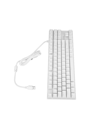 Dizüstü Bilgisayarlar İçin 87 Tuşlu Mekanik Klavye Mavi Anahtarlı Ergonomik Tasarım Duyarlı Profesyonel Kablolu Oyun Klavyesi