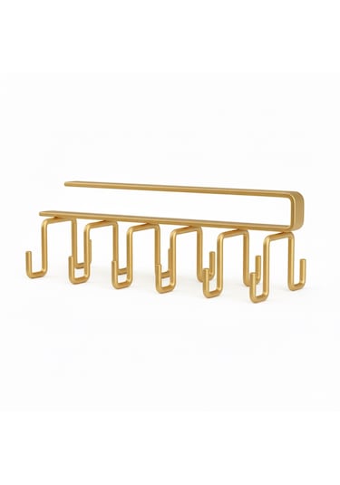 Dolap Raf Altı Bardak Ve Mutfak Eşyası Askılığı Düzenleyici Al5342 Gold