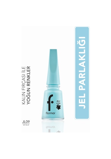 Flormar Jel Görünümlü Parlak Oje (gökyüzü Mavisi) - Jelly Look Nail Enamel - Jl09 Sky Blue - 8690604233670