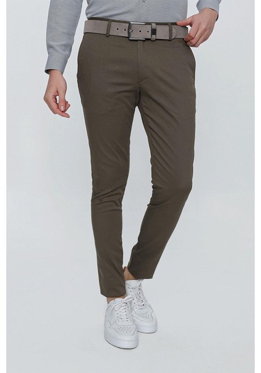 P 1112 Slim Fit Toprak Spor Pantolon TOPRAK