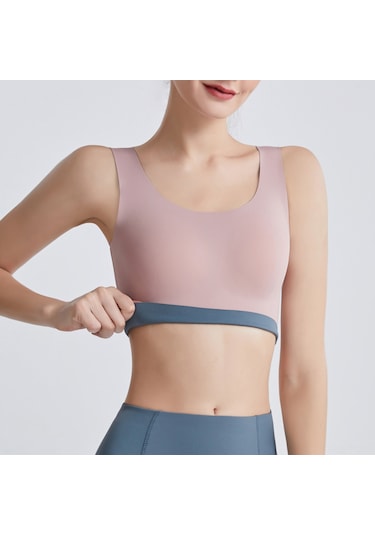 Skycity Kadınlar İçin Çift Yönlü Spor Sütyeni - Rahat Ve Destekleyici Yoga Atleti Açık Pembe Ve Mavi