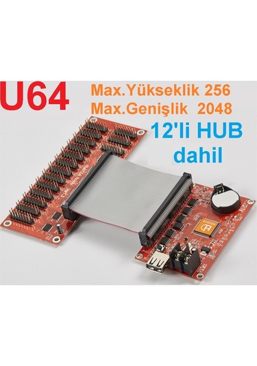 Hd-u64 Led Panel Kontrol Kartı Beyaz - Kırmızı