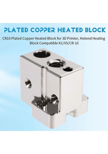 3d Yazıcı İçin Cr10 Kaplamalı Bakır Isıtmalı Blok, Hotend Isıtma Bloğu