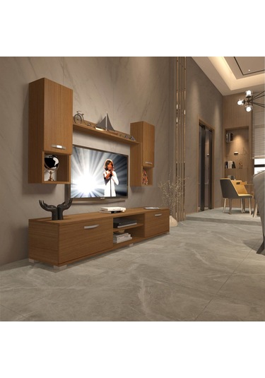 Decoraktiv Eko 5da Mdf Dvd Tv Ünitesi Tv Sehpası Ceviz