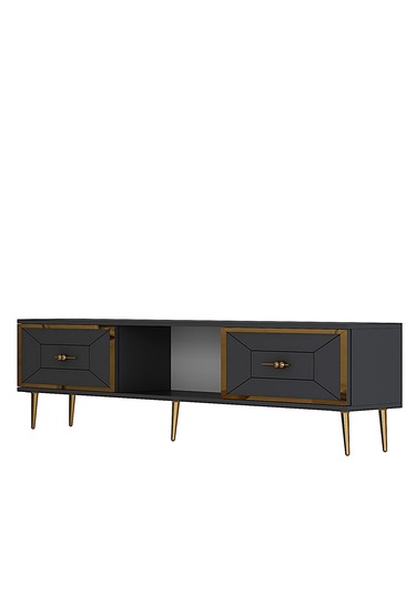 Arnoct Tv Sehpası Antrasit-altın