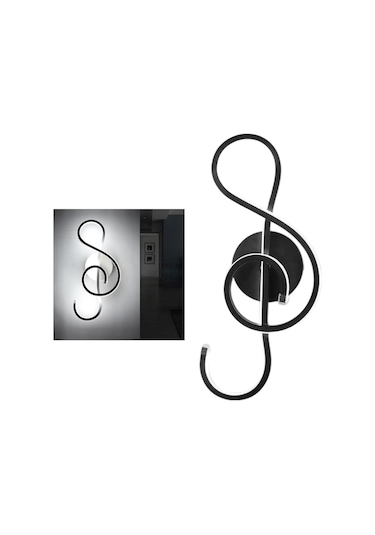 Suntek Pvc Duvar Lambası Başucu Aplik Işık Kapalı Koridor Siyah Beyaz Işık