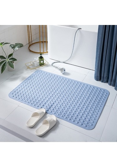 Banyo Kayma Engeli Matı 90x60 Cm - Duşakabin, Banyo Kullanıma Uygun - Dayanıklı Malzeme İle Yapılmış - Mavi Renk Diğer Diğer