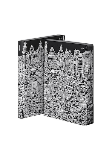 Nuuna Gri Noktalı A5 Defter Frankfurt 52064 Çok Renkli
