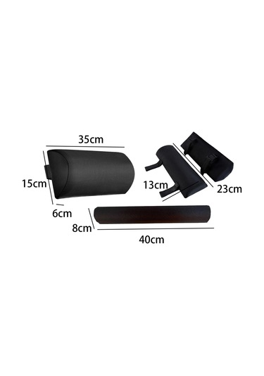 Suntek Şezlong Kafa Yastık Ayak Yastığı Kol Pedleri Açık 40cm-ayaklık Siyah