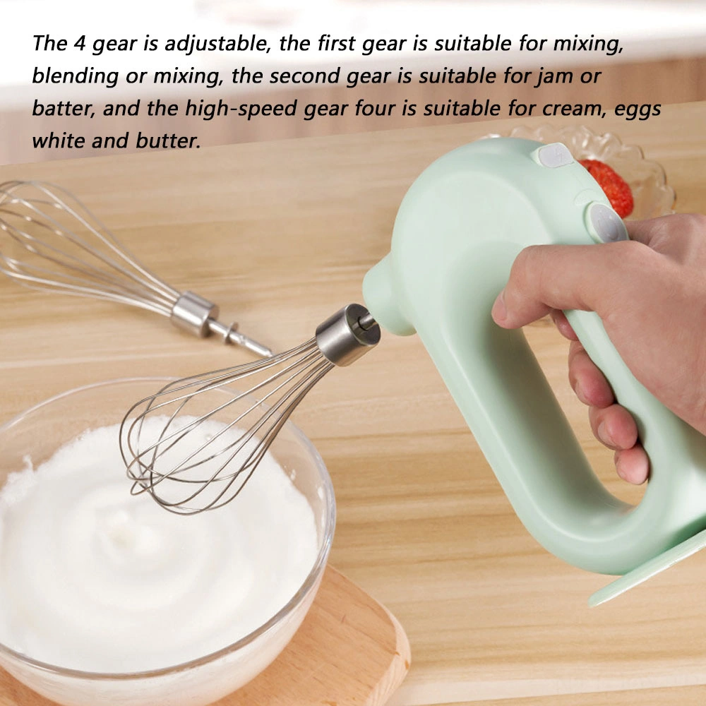 Youmex Ev Fırınlama İçin Kablosuz Elektrikli Krema Çırpıcı - 4 Vitesli, Li-pil, Çıkarılabilir Blender, Pembe Pembe