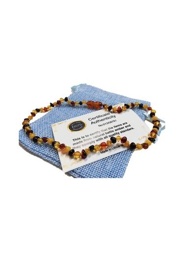 Sertifikalı Kehribar Bebek Diş Kolyesi Multicolor Kehribar Kolye