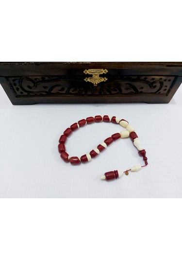 Ahmet Özdemir Usta İmzalı Bordo Bilardo Topu Tesbih 9,5 X 13