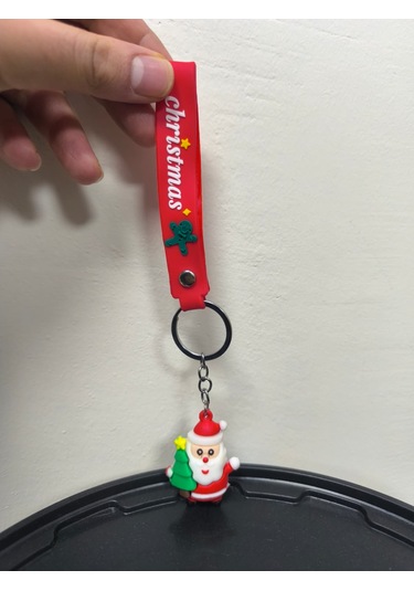 Yılbaşı Temalı Anahtarlık Yeni Yıla Özel Sevimli Ve Anlamlı Hediye Beyaz - Kırmızı