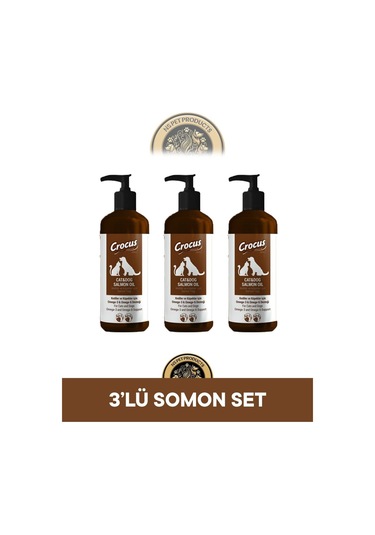 Crocus Kedi Köpek Somon Yağı 3x200 Ml