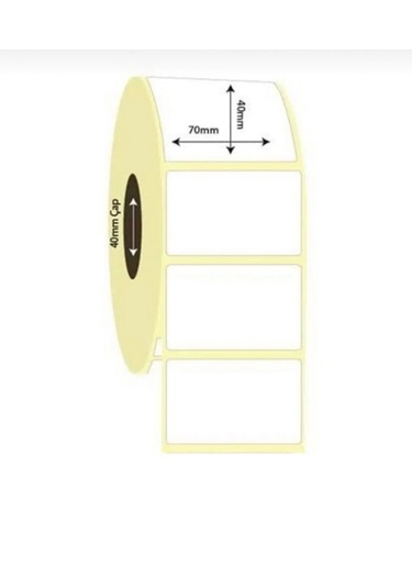 Boş Yapışkanlı Kuşe Barkod Etiketi 70mm X 40mm 1