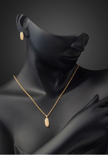 Bilezikci Düz Parlak İkili Spor Altın Set 14 Ayar