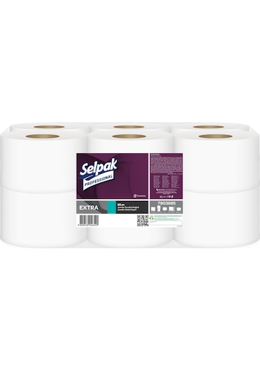Selpak Professional Extra Jumbo Tuvalet Kağıdı 85 M 12 Rulo