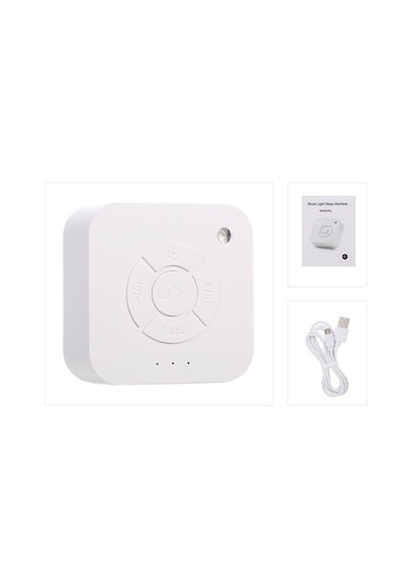 Pazly Pratik 9 Sesli Uyku Makinesi - Beyaz, Usb Şarjlı, Bebek Ve Yetişkin İçin Beyaz