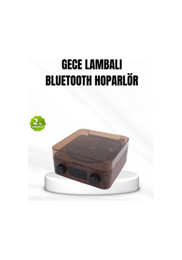 Bluetooth Hoparlörlü Gece Lambası Dijital Saat Ve Ambiyans Işığı Çok Amaçlı