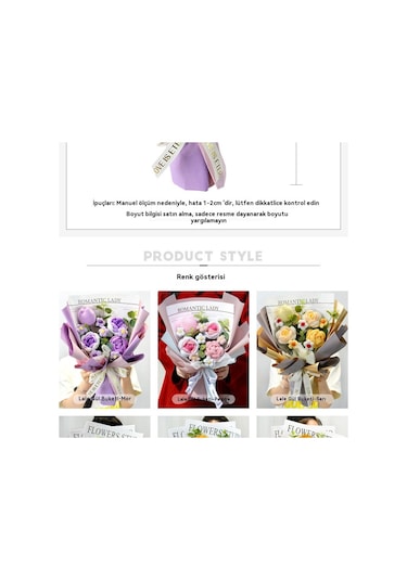 Ayçiçeği Yün Buket Bitmiş Örme Çiçek El Örgüsü Gül Anneler Günü Hediyesi Açık Pembe